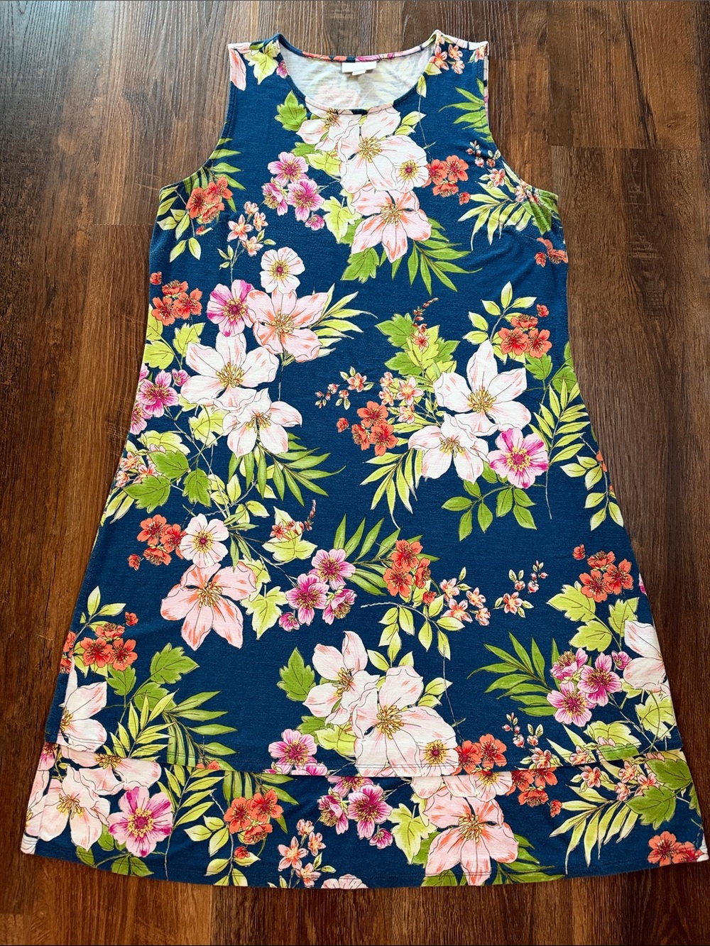 J. Jill Seaside Tropical Sleeveless Dress Size Medium
